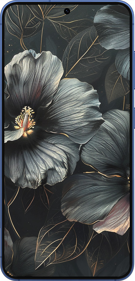 Силіконовий чехол Чорні квіти для Samsung Galaxy S25 Plus - 6031u-3826 изображение 