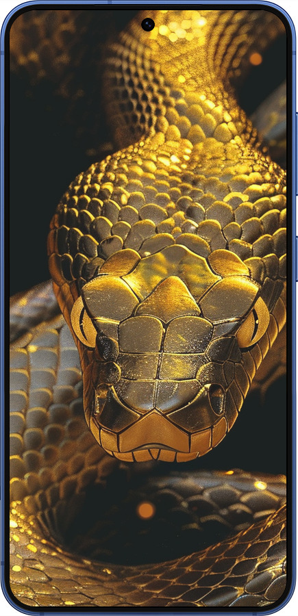 Силиконовый чехол Golden snake для Samsung Galaxy S25 Plus - 6072u-3826 изображение 
