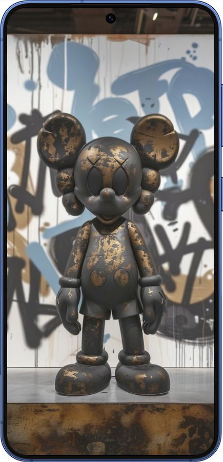 Силиконовый чехол Bronze kaws v2 для Samsung Galaxy S25 Plus - 6098u-3826 изображение 