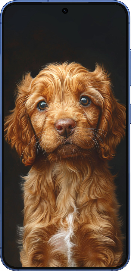 Силиконовый чехол Cocker spaniel на черном фоне для Samsung Galaxy S25 Plus - 6137u-3826 изображение 