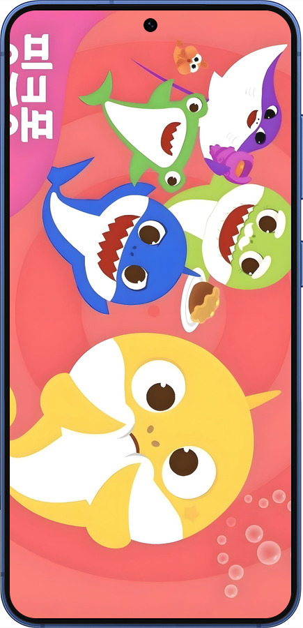 Силиконовый чехол Бейби Шаркс для Samsung Galaxy S25 Plus - 6305u-3826 изображение 