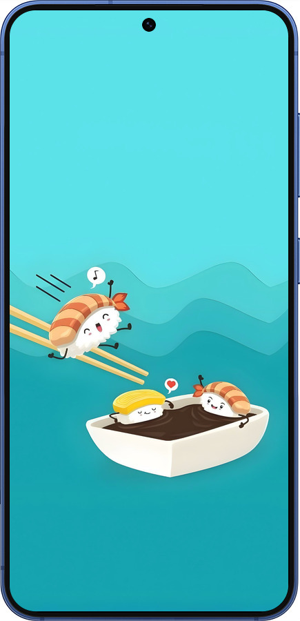 Силиконовый чехол Суши для Samsung Galaxy S25 Plus - 6354u-3826 изображение 