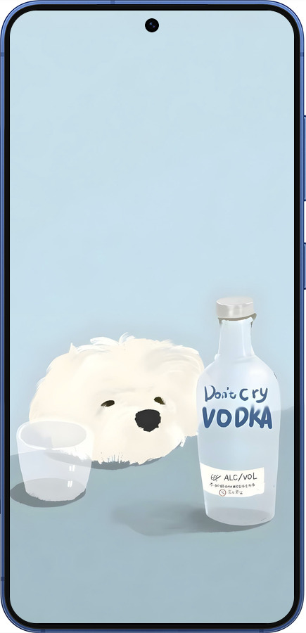 Силиконовый чехол Пес водка для Samsung Galaxy S25 Plus - 6368u-3826 изображение 