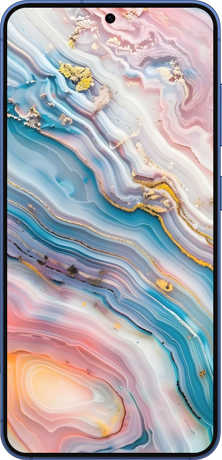 Силиконовый чехол Мрамор красивый для Samsung Galaxy S25 Plus - 6376u-3826 изображение 
