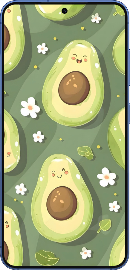 Силиконовый чехол Авокадо для Samsung Galaxy S25 Plus - 6380u-3826 изображение 