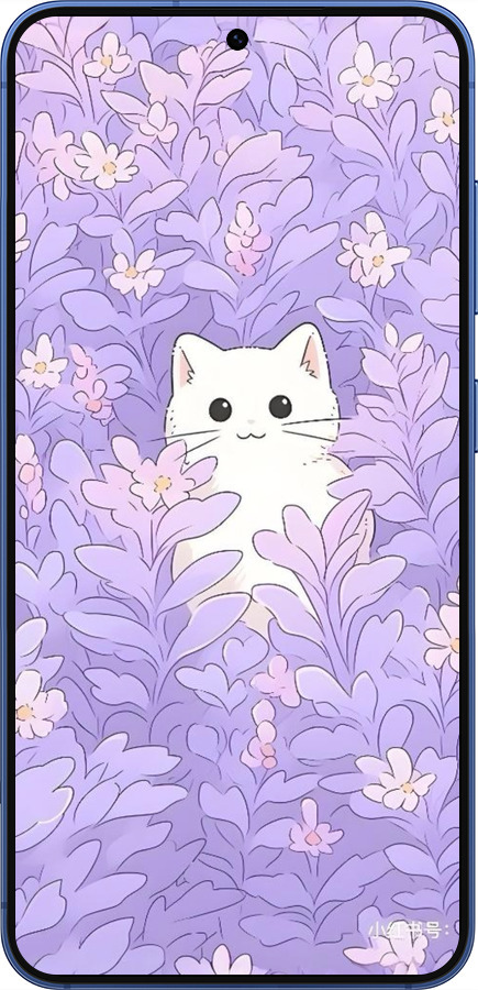 Силиконовый чехол Котик в цветах для Samsung Galaxy S25 Plus - 6390u-3826 изображение 