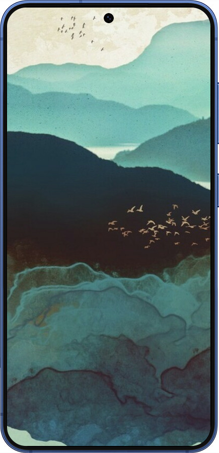 Силиконовый чехол С изображением гор Индиго для Samsung Galaxy S25 Plus - 6484u-3826 изображение 