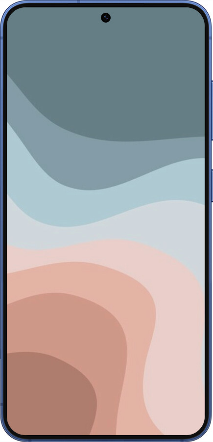 Силіконовий чехол З синіми та рожевими хвилями в стилі ретро для Samsung Galaxy S25 Plus - 6532u-3826 изображение 