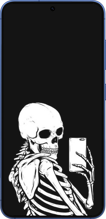 Силиконовый чехол Скелет делает Selfie для Samsung Galaxy S25 Plus - 6535u-3826 изображение 