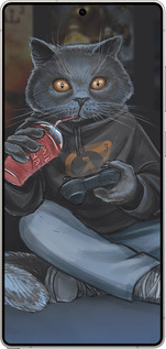 Силиконовый чехол gamer cat для Samsung Galaxy S25 Ultra - 4140u-3805 изображение 