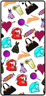 Силиконовый чехол stickers для Samsung Galaxy S25 Ultra - 4757u-3805 изображение 
