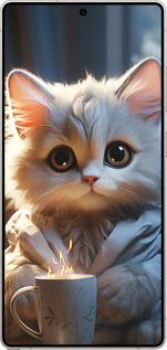 Силиконовый чехол White cat для Samsung Galaxy S25 Ultra - 5646u-3805 изображение 