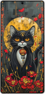 Силиконовый чехол China Cat для Samsung Galaxy S25 Ultra - 6134u-3805 изображение 