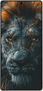 Силиконовый чехол Пламенный лев для Samsung Galaxy S25 Ultra - 6153u-3805 изображение 