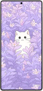 Силіконовий чехол Котик в цветах для Samsung Galaxy S25 Ultra - 6390u-3805 изображение 