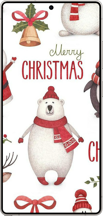 Силиконовый чехол Merry Christmas для Samsung Galaxy S25 Ultra - 4106u-3805 изображение 