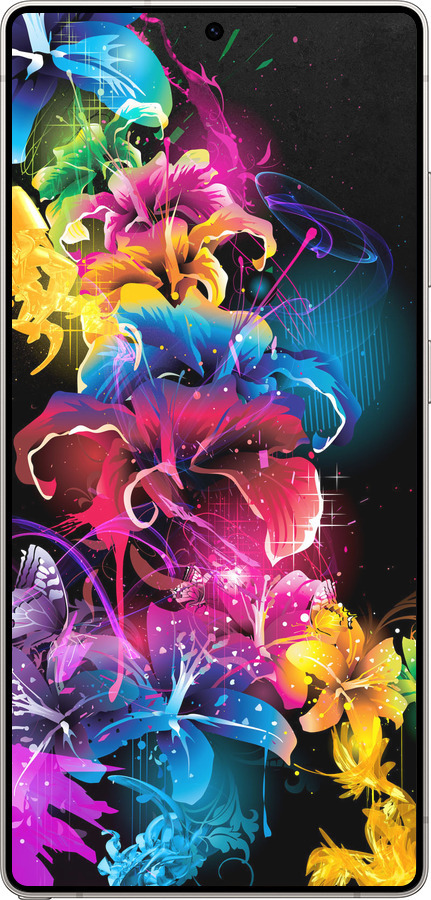 Силиконовый чехол Абстрактные цветы для Samsung Galaxy S25 Ultra - 511u-3805 изображение 