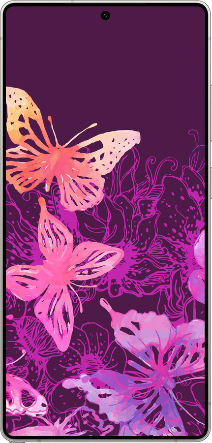 Силиконовый чехол Бабочки v2 для Samsung Galaxy S25 Ultra - 5475u-3805 изображение 