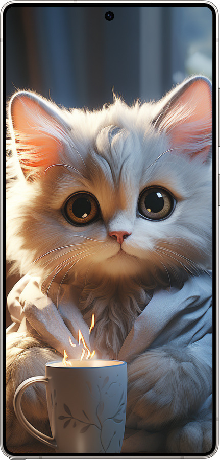 Силиконовый чехол White cat для Samsung Galaxy S25 Ultra - 5646u-3805 изображение 
