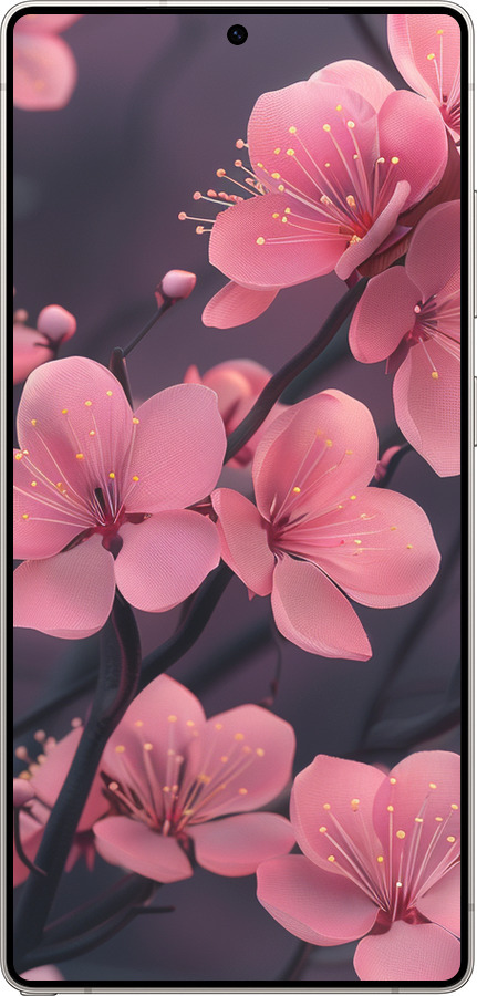 Силиконовый чехол Пурпурная сакура для Samsung Galaxy S25 Ultra - 6075u-3805 изображение 