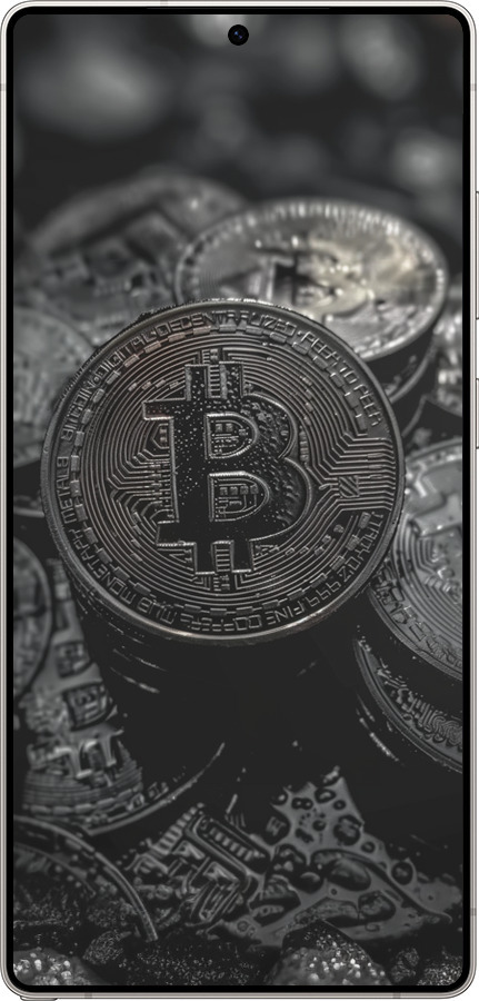 Силіконовий чехол Black Bitcoin для Samsung Galaxy S25 Ultra - 6090u-3805 изображение 