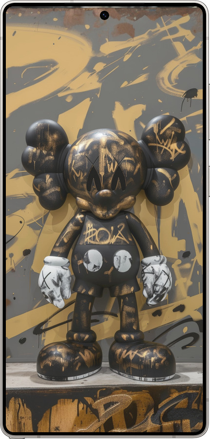 Силіконовий чехол Bronze kaws для Samsung Galaxy S25 Ultra - 6097u-3805 изображение 