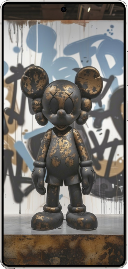 Силиконовый чехол Bronze kaws v2 для Samsung Galaxy S25 Ultra - 6098u-3805 изображение 