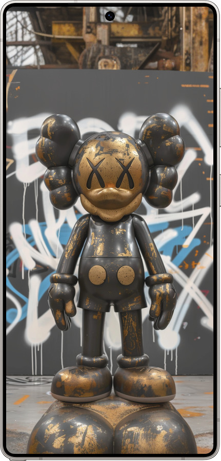 Силиконовый чехол Bronze kaws v3 для Samsung Galaxy S25 Ultra - 6099u-3805 изображение 