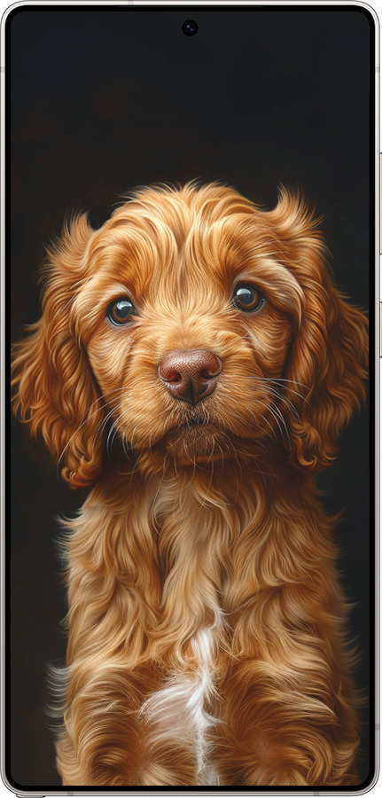 Силіконовий чехол Cocker spaniel на чорному фоні для Samsung Galaxy S25 Ultra - 6137u-3805 изображение 