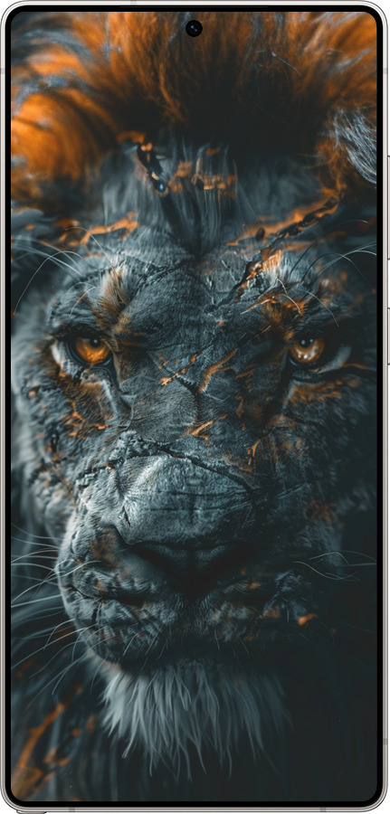 Силиконовый чехол Пламенный лев для Samsung Galaxy S25 Ultra - 6153u-3805 изображение 