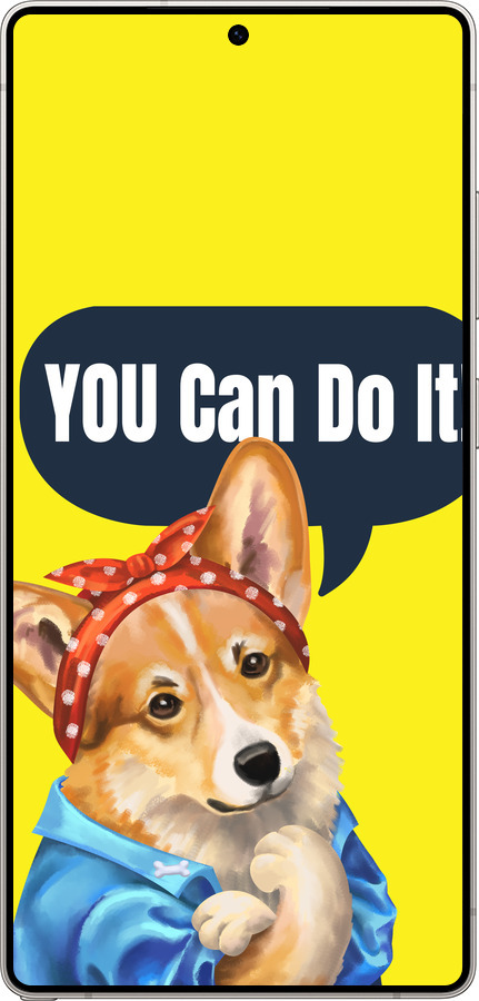 Силиконовый чехол чехол с корги You Can Do It для Samsung Galaxy S25 Ultra - 6184u-3805 изображение 