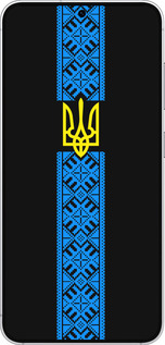 Силиконовый чехол Тризуб в вышиванке для Samsung Galaxy S25 - 1158u-3804 изображение 