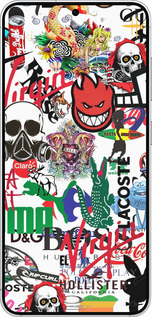 Силиконовый чехол Many different logos для Samsung Galaxy S25 - 4022u-3804 изображение 