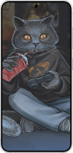 Силиконовый чехол gamer cat для Samsung Galaxy S25 - 4140u-3804 изображение 