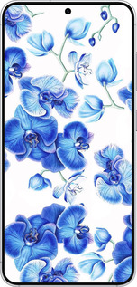 Силиконовый чехол Голубые орхидеи для Samsung Galaxy S25 - 4406u-3804 изображение 