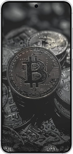 Силиконовый чехол Black Bitcoin для Samsung Galaxy S25 - 6090u-3804 изображение 
