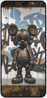 Силиконовый чехол Bronze kaws v2 для Samsung Galaxy S25 - 6098u-3804 изображение 