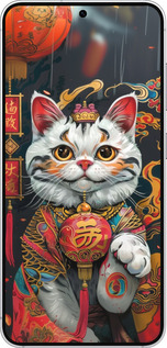Силиконовый чехол China Cat v2 для Samsung Galaxy S25 - 6135u-3804 изображение 