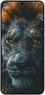 Силіконовий чехол Полум'яний лев для Samsung Galaxy S25 - 6153u-3804 изображение 