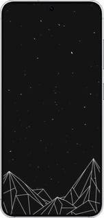 Силиконовый чехол Черно белые абстрактные горы для Samsung Galaxy S25 - 6437u-3804 изображение 
