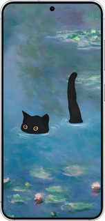 Силиконовый чехол С изображением кота и водяной лилии Monet для Samsung Galaxy S25 - 6519u-3804 изображение 