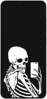 Силиконовый чехол Скелет делает Selfie для Samsung Galaxy S25 - 6535u-3804 изображение 
