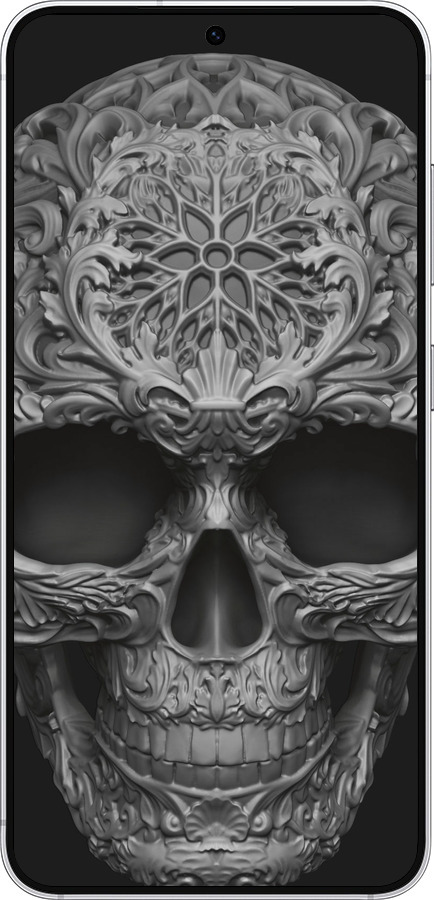 Силиконовый чехол skull-ornament для Samsung Galaxy S25 - 4101u-3804 изображение 