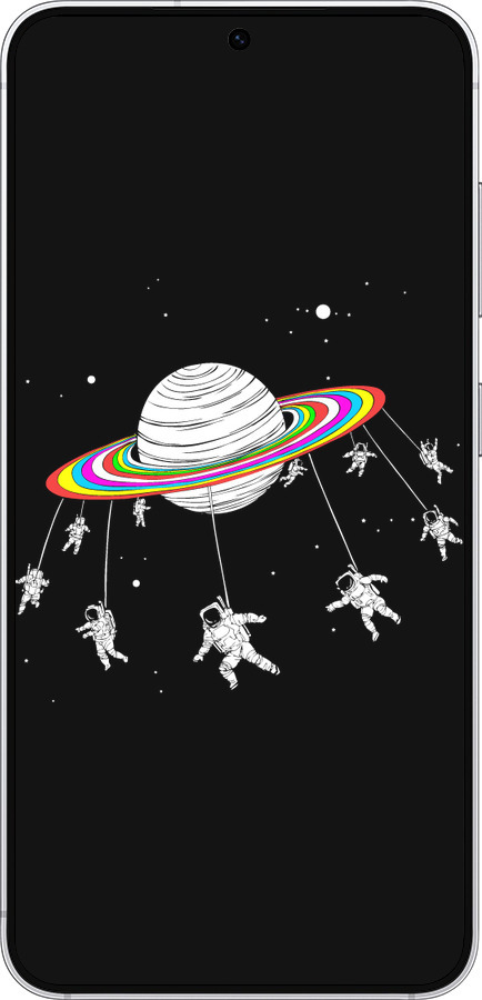 Силіконовий чехол Місячна карусель для Samsung Galaxy S25 - 4136u-3804 изображение 