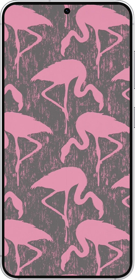 Силіконовий чехол Vintage-Flamingos для Samsung Galaxy S25 - 4171u-3804 изображение 