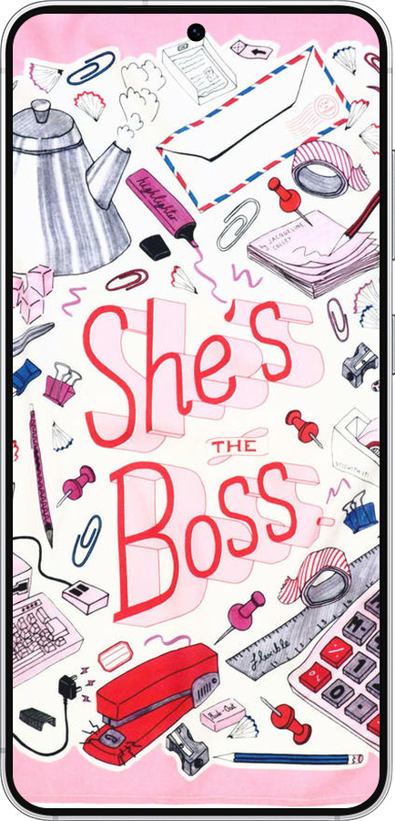 Силиконовый чехол she's the  boss для Samsung Galaxy S25 - 4254u-3804 изображение 