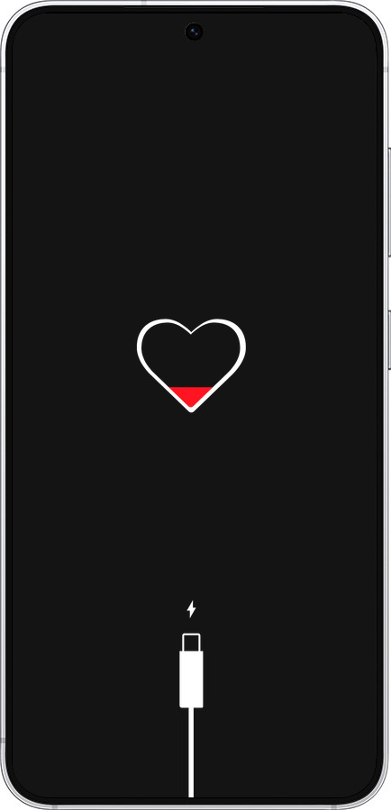 Силіконовий чехол Підзарядка серця для Samsung Galaxy S25 - 4274u-3804 изображение 