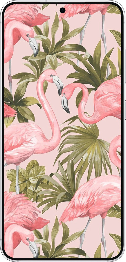 Силиконовый чехол фламинго 2 для Samsung Galaxy S25 - 4360u-3804 изображение 