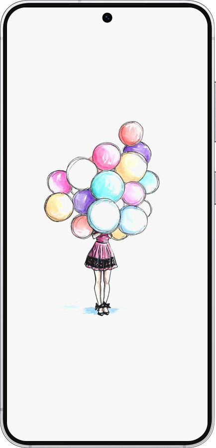 Силиконовый чехол Шарики для Samsung Galaxy S25 - 4387u-3804 изображение 