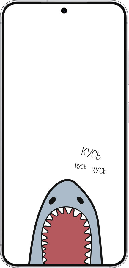 Силиконовый чехол Акула для Samsung Galaxy S25 - 4870u-3804 изображение 